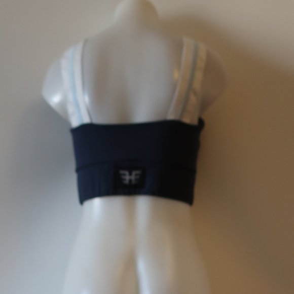 WOMENS HEROINE SPORT NAVY BLUE WHITE WHITE STRAP SPORTS BRA L * - Picture 6 of 7